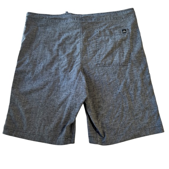 PRANA Men's‎ XL Gray Textured Drawstring hemp Shorts Casual Summer Outdoor - Picture 2 of 5